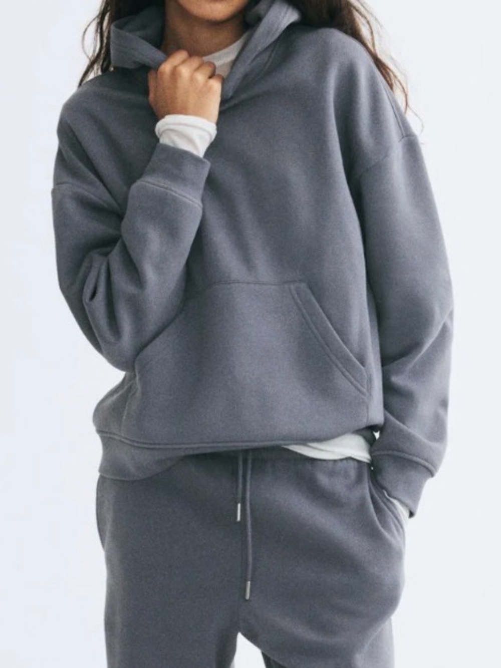 H&M Women’s Gray Oversized Pullover Hoodie Sweatshirt Size M